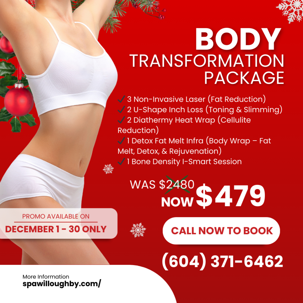 Holiday Body Transformation Package at Spa Willoughby – Non-invasive treatments for fat reduction, toning, and rejuvenation.